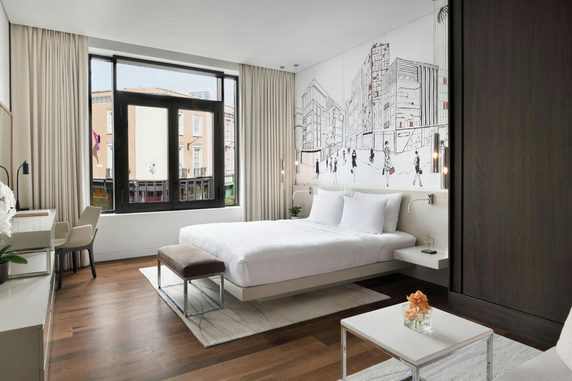 La Ville Hotel & Suites City Walk Dubai, Autograph Collection Eksteriør billede A guest room at the Hotel Commonwealth