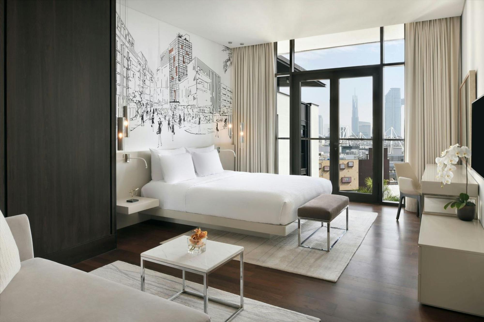 La Ville Hotel & Suites City Walk Dubai, Autograph Collection Eksteriør billede A bedroom at the hotel