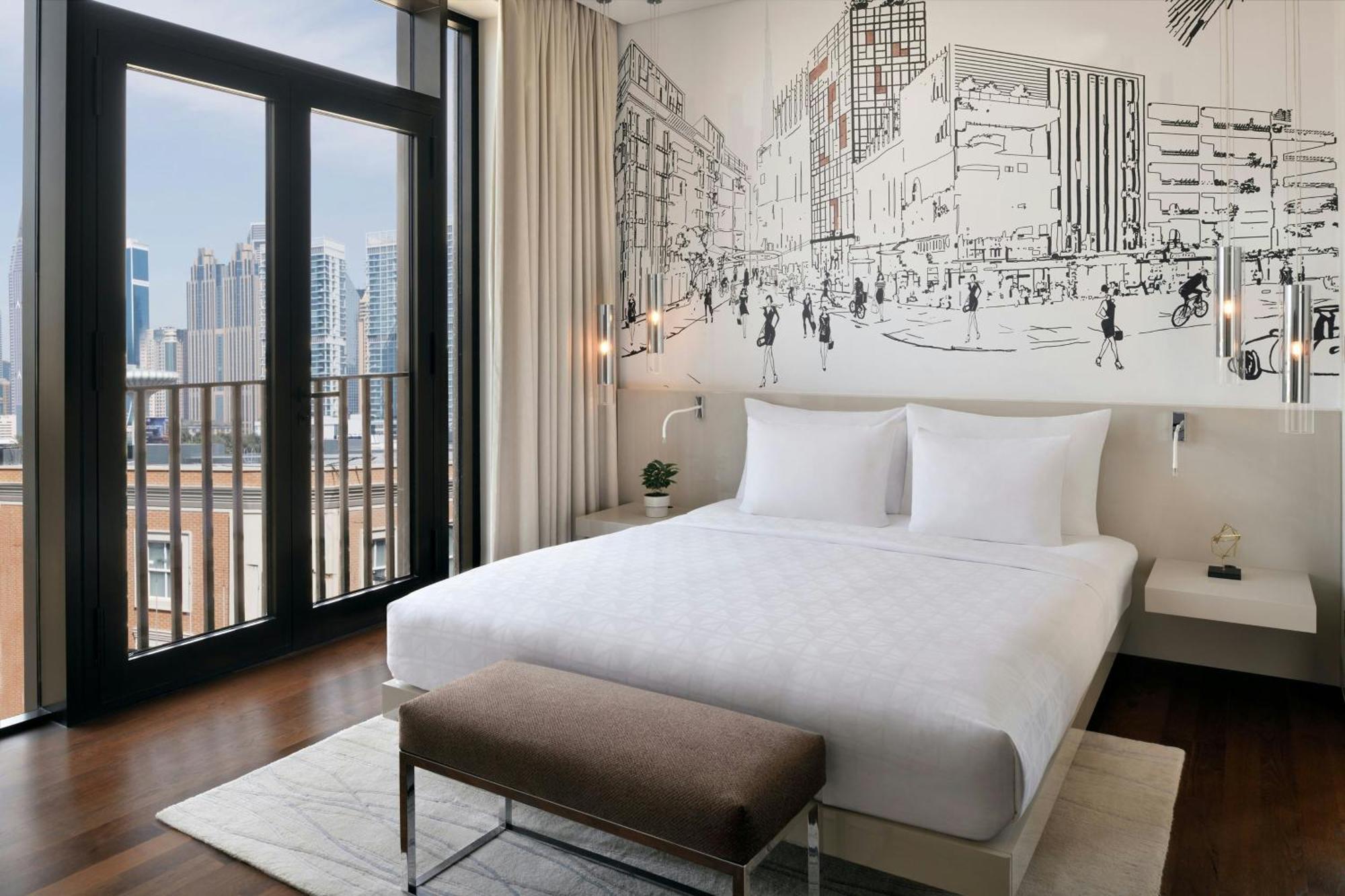 La Ville Hotel & Suites City Walk Dubai, Autograph Collection Eksteriør billede A bedroom at the hotel